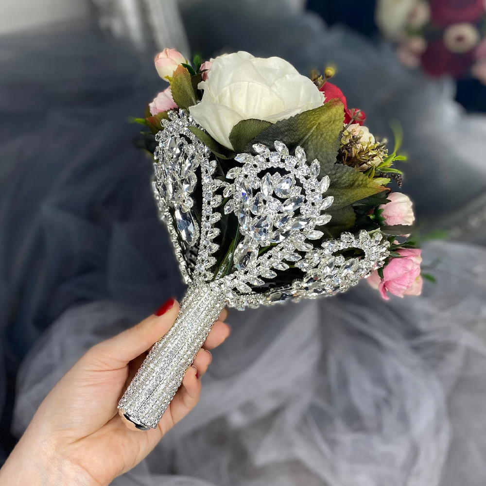 Body Jewelry Ends - Boho Large Rhinestone Bridal Bouquet Holder