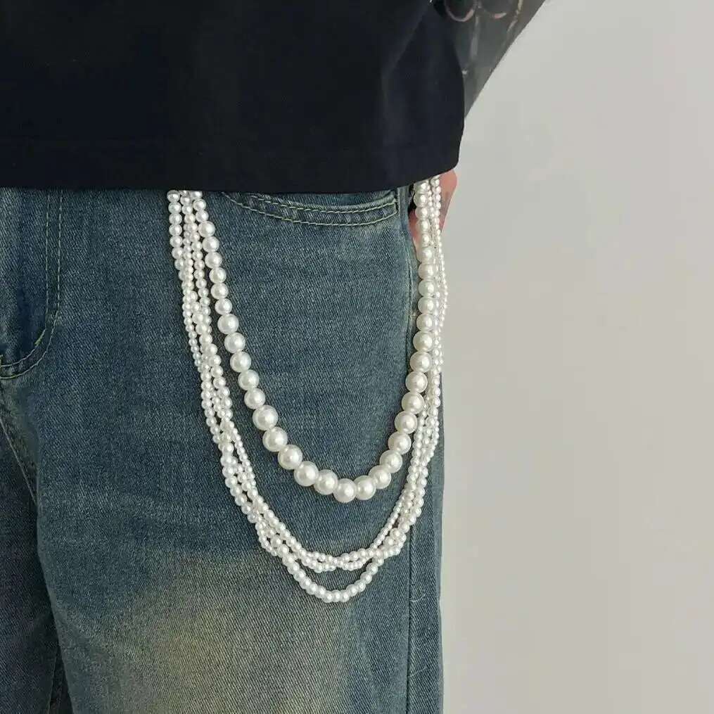 Body Jewelry Men - Lacteo Goth Multi Layer Imitation Pearl