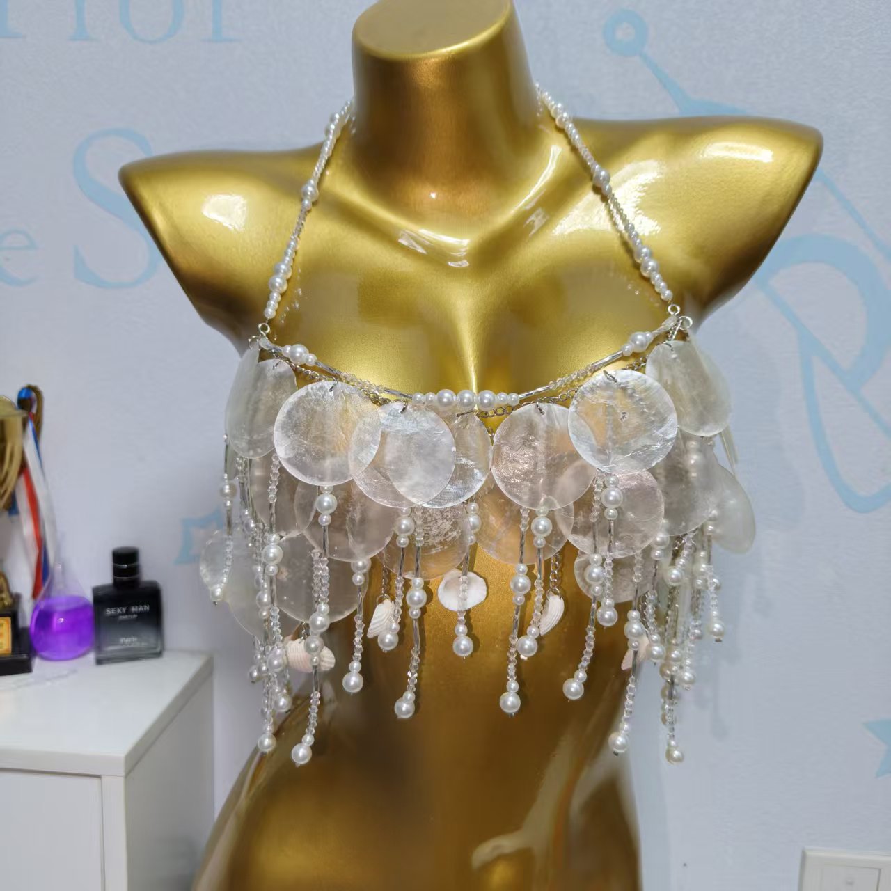 Body Jewelry Ends - Handmade Sparkly Mermaid Top Costume Women