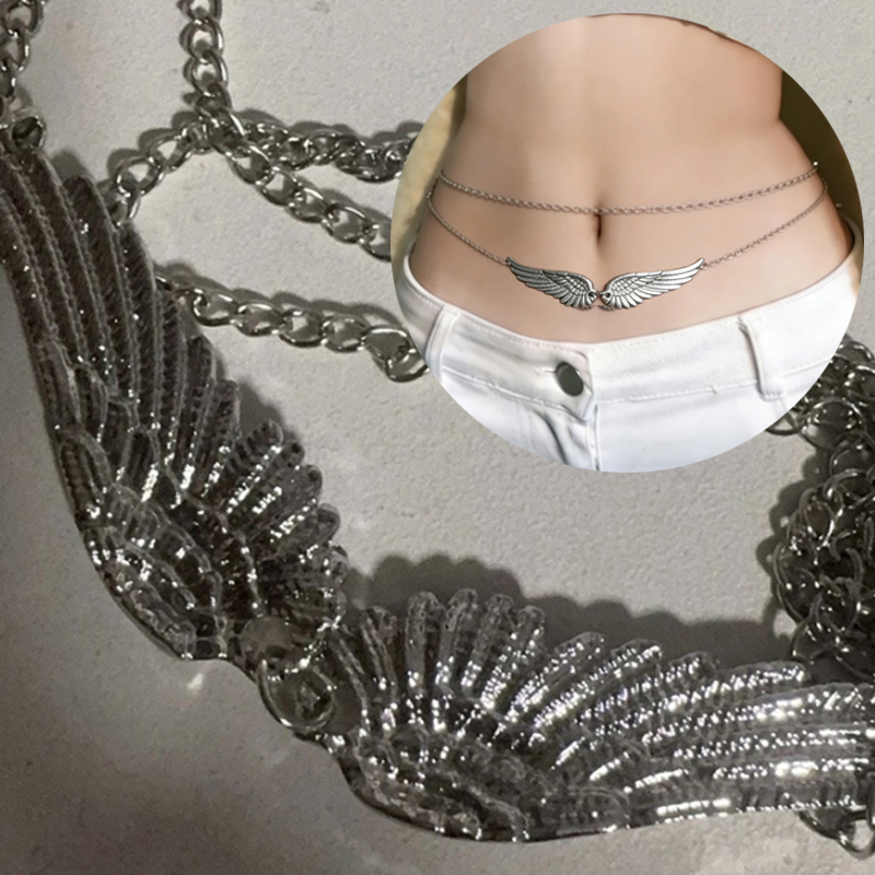 Body Jewelry Ends - Double Layer Wings Angel Waist Chain