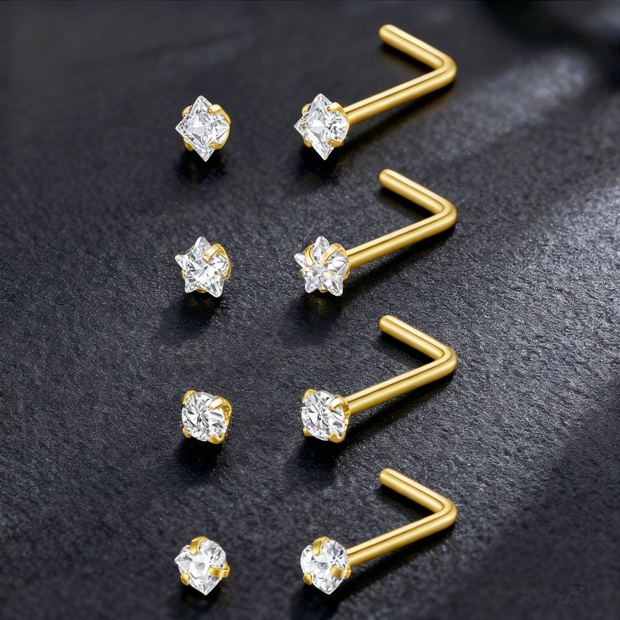 4pcs/Set Glitter Nose Studs 20 – Body Jewelry Changing Kit Bewertung und Preis