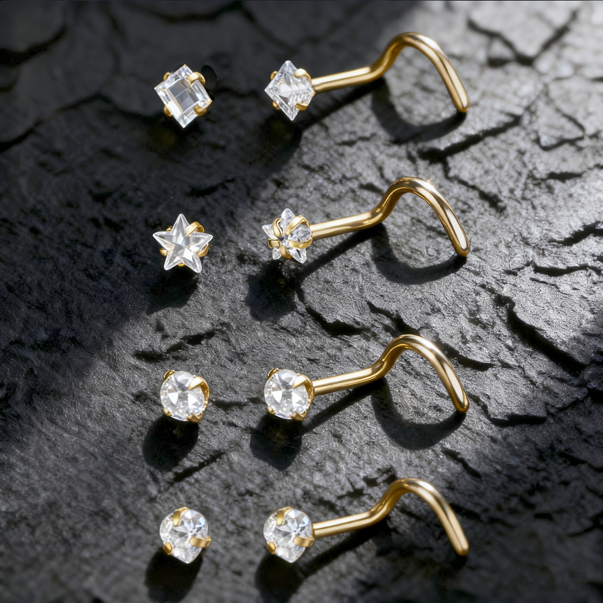 4pcs/Set Glitter Nose Studs 20 – Body Jewelry Changing Kit Bewertung und Preis