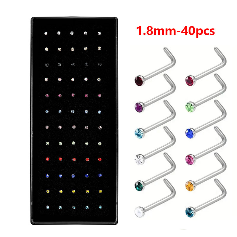 Hypoallergenic Nose Studs - Ti – Body Jewelry For Sensitive Skin Bewertung und Preis