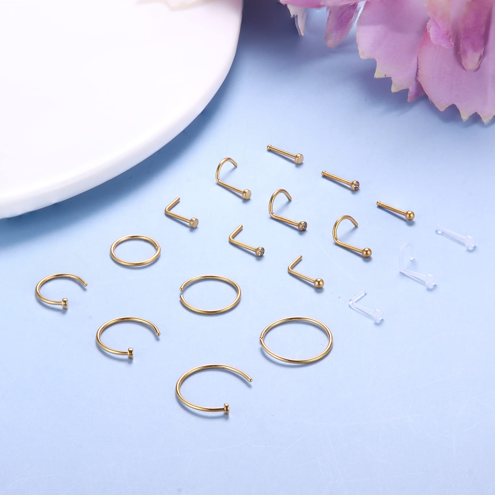 1PCS/18PCS Hypoallergenic Nose – Body Jewelry For Sensitive Skin Bewertung und Preis