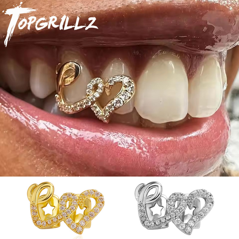 TOPGRILLZ Double Heart Teeth C – Body Jewelry Men Bewertung und Preis