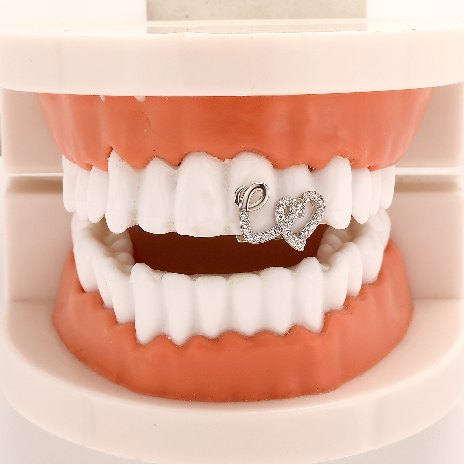 TOPGRILLZ Double Heart Teeth C – Body Jewelry Men Bewertung und Preis