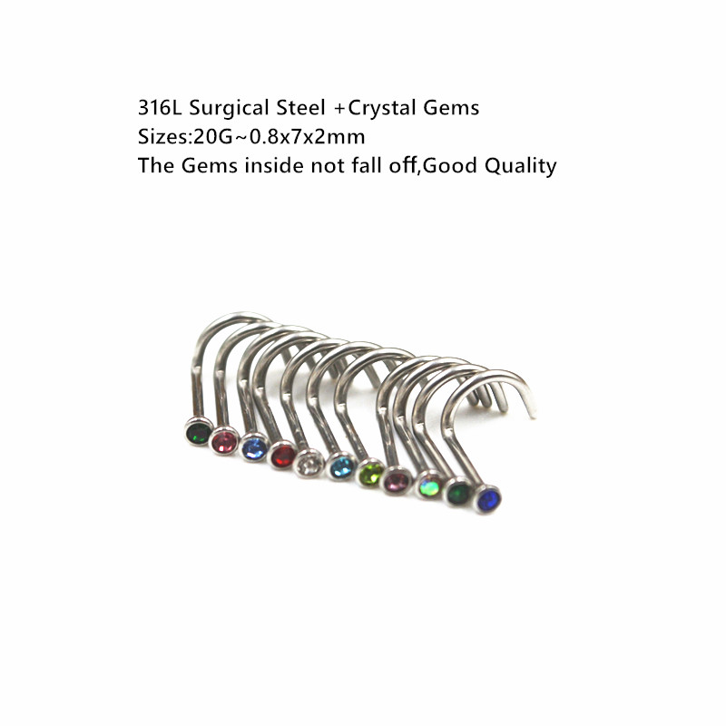 50pcs 20Gx7x2mm Gems Inside No – Body Jewelry Good Quality Bewertung und Preis