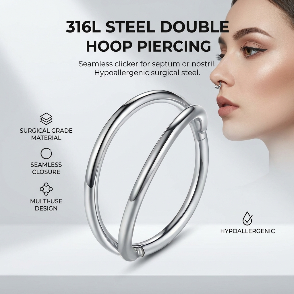 316L Stainless Steel Double La – Body Jewelry For Sensitive Skin Bewertung und Preis