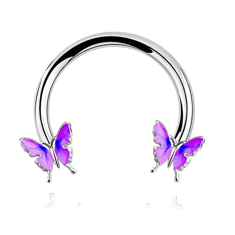 Fashion Pink Butterfly Stainle – Body Jewelry La Bewertung und Preis