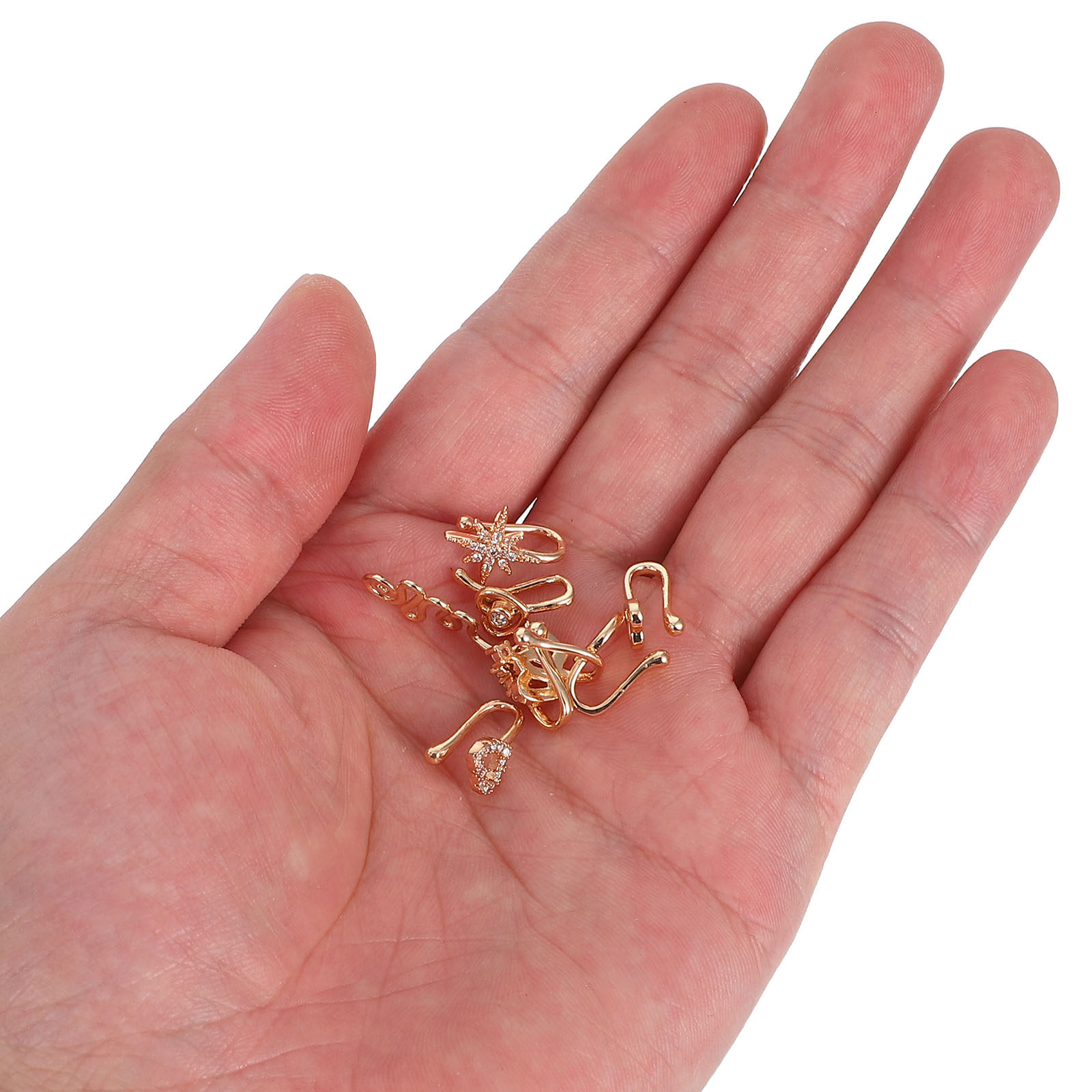 11Pcs Faux Nose Rings Set Non  – Body Jewelry For Sensitive Skin Bewertung und Preis