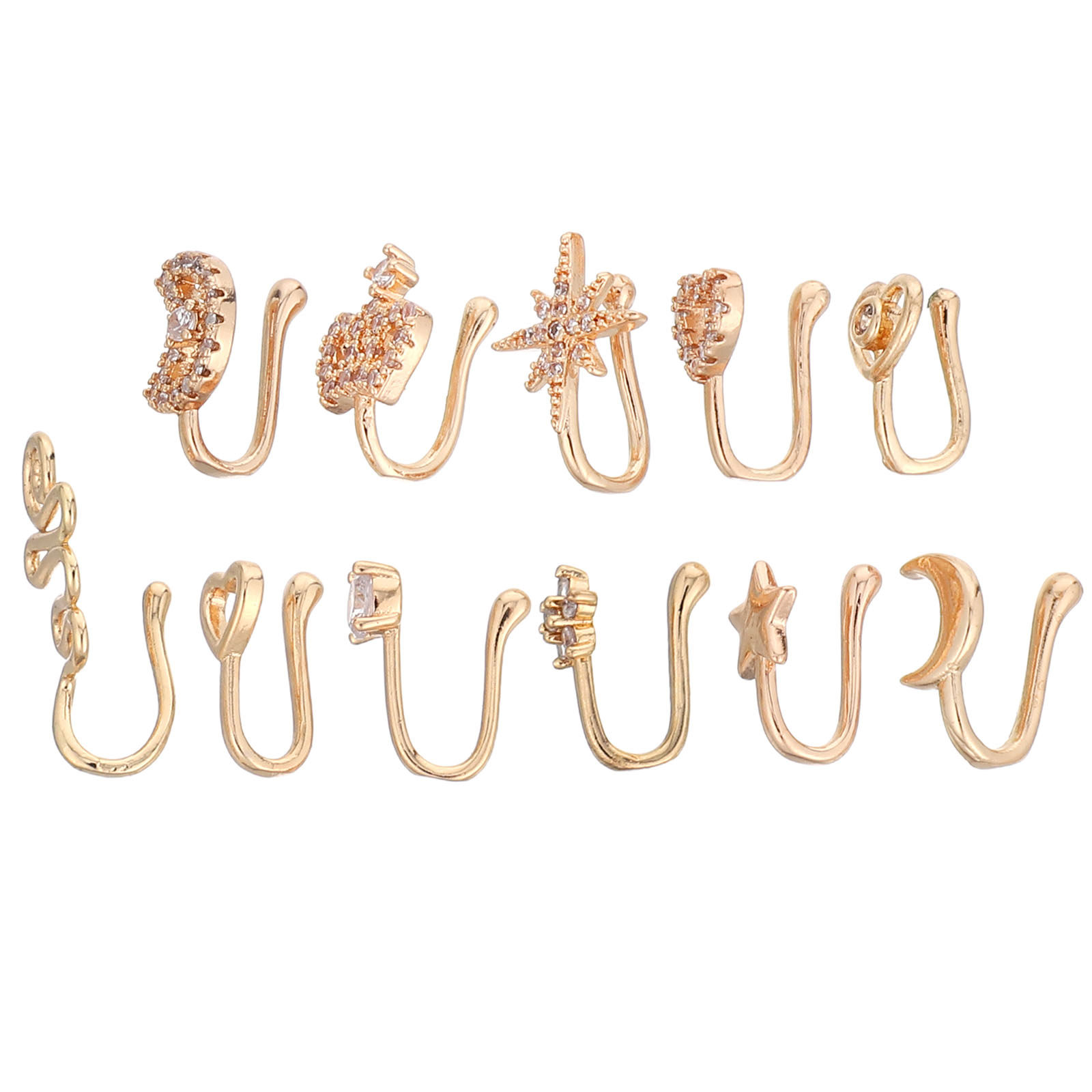 11Pcs Faux Nose Rings Set Non  – Body Jewelry For Sensitive Skin Bewertung und Preis