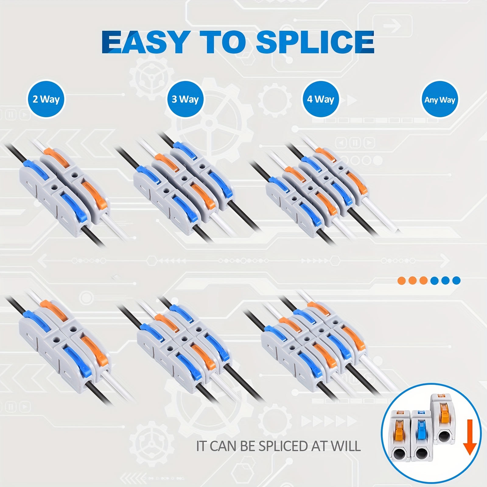 Lever Wire Connectors, 10pcs/6 – Threadless Push Pin Bewertung und Preis