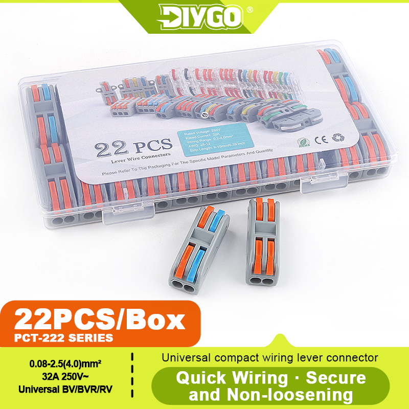 DIY GO 22PCS Lever Wire Connec – Threadless Push Pin Bewertung und Preis