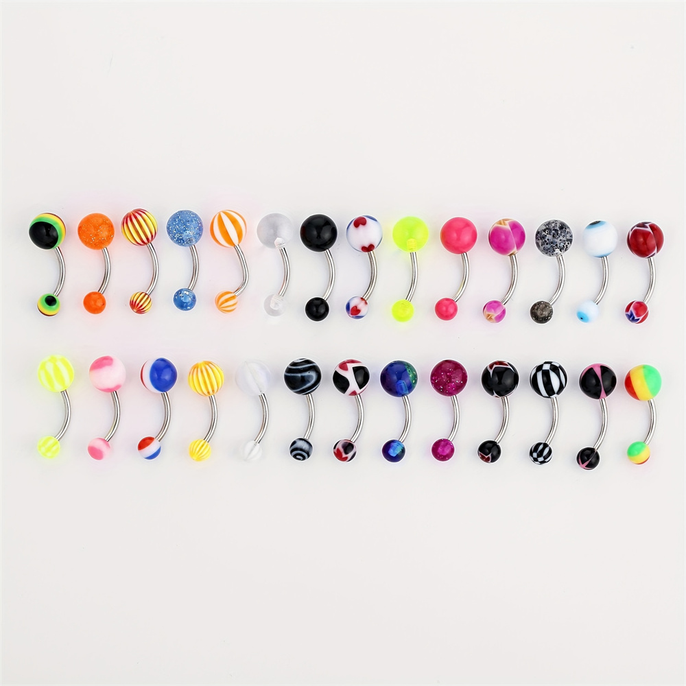 10pcs/set Mixed Color Acrylic  – Body Jewelry Changing Kit Bewertung und Preis