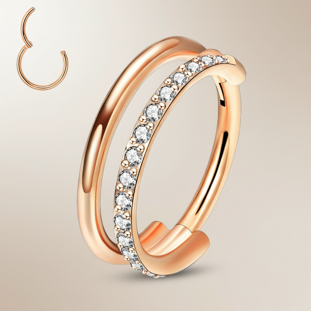 G23 Titanium Nose Ring With Zi – Body Jewelry For Sensitive Skin Bewertung und Preis