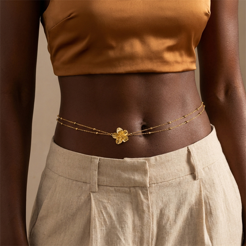 Simple Double Layers Belly Cha – Body Jewelry Ends Bewertung und Preis