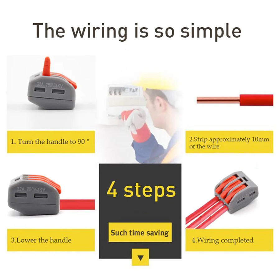 30/48 Pcs Fast Wiring Connecto – Threadless Push Pin Bewertung und Preis