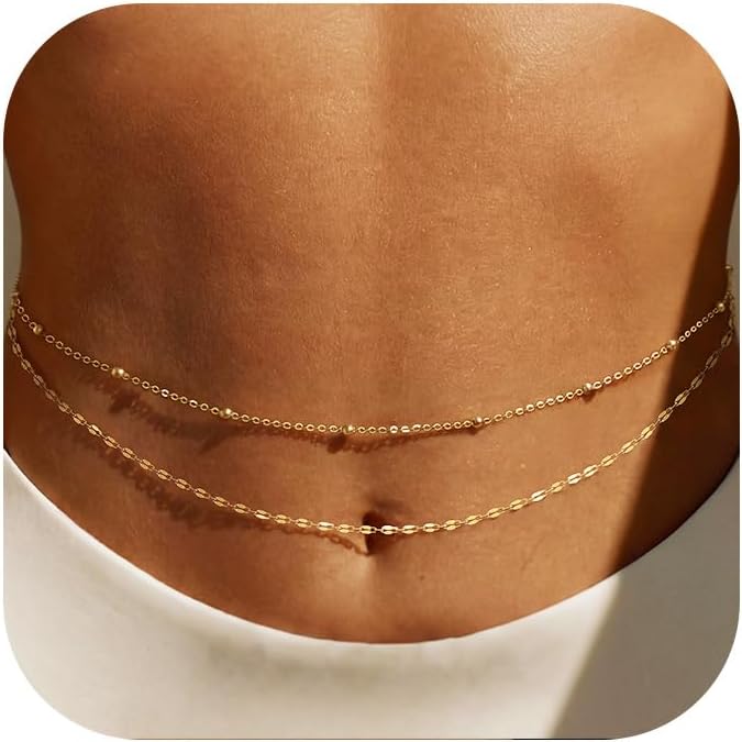 14K Gold Plated Waist Chain Wo – Body Jewelry Ends Bewertung und Preis